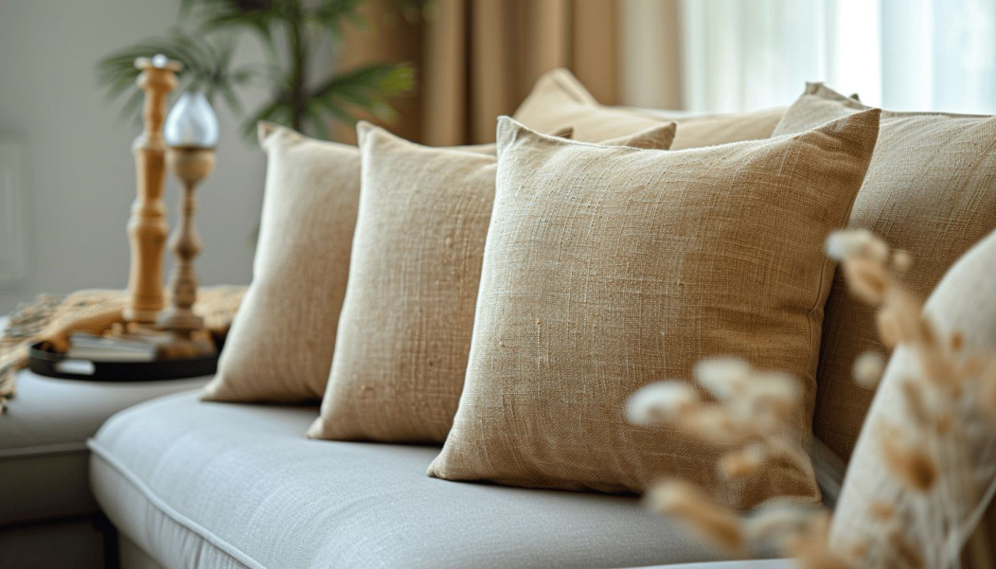 Découvrir le confort du coussin en lin Harmony et sa housse assortie